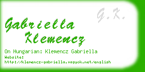 gabriella klemencz business card